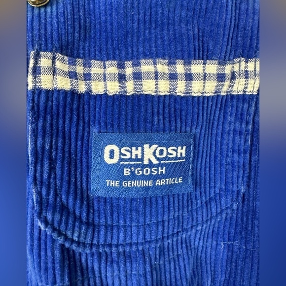 Vintage OshKosh B’gosh Vestbak Blue Corduroy Overalls 3-6 M - Picture 10 of 14